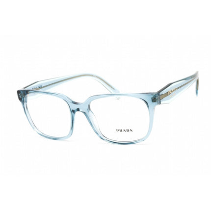 Prada Women's Eyeglasses - Rectangular Crystal Blue Plastic Frame | 0PR 17ZV 16J1O1 ,