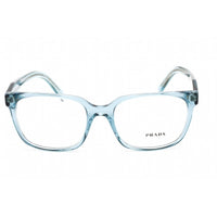 Prada Women's Eyeglasses - Rectangular Crystal Blue Plastic Frame | 0PR 17ZV 16J1O1 ,