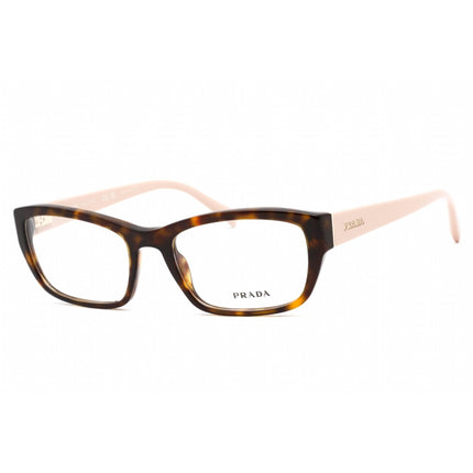 Prada Women's Eyeglasses - Rectangular Shape Tortoise Plastic Frame | 0PR 18OV 14G1O1 ,