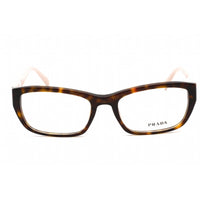 Prada Women's Eyeglasses - Rectangular Shape Tortoise Plastic Frame | 0PR 18OV 14G1O1 ,