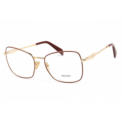 Prada Women's Eyeglasses - Red Gold Butterfly Metal Full-Rim Frame | 0PR 53ZV 12F1O1 ,