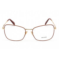 Prada Women's Eyeglasses - Red Gold Butterfly Metal Full-Rim Frame | 0PR 53ZV 12F1O1 ,