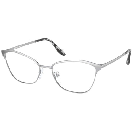 Prada Women's Eyeglasses - Silver Cat Eye Full-Rim Frame | PRADA 0PR 62XV 1BC1O152 ,