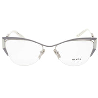 Prada Women's Eyeglasses - Silver Tone Butterfly Metal Frame | 0PR 63YV 12A1O1 ,