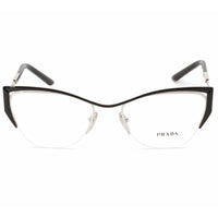 Prada Women's Eyeglasses - Silver/Black Butterfly Metal Frame | 0PR 63YV GAQ1O1 ,