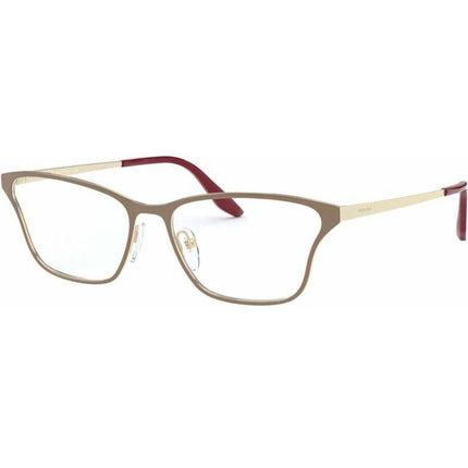 Prada Women's Eyeglasses - Top Beige Pale Gold Square Frame | PRADA 0PR60XV 5541O153 ,