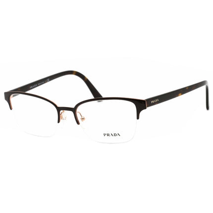 Prada Women's Eyeglasses - Top Brown Rose Gold Rectangular Frame | PR 61XV 3311O1 ,
