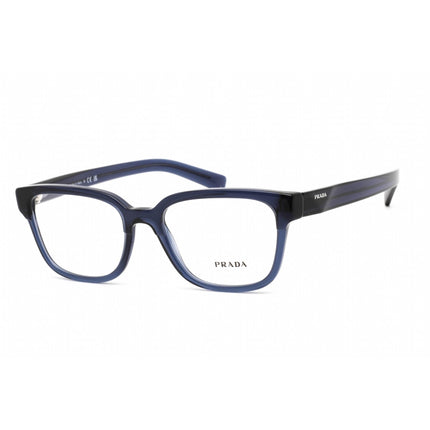 Prada Women's Eyeglasses - Transparent Blue Plastic Square Frame | 0PR 04YV 08Q1O1 ,
