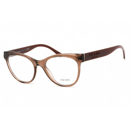 Prada Women's Eyeglasses - Transparent Brown Plastic Cat Eye Frame | 0PR 05WV 05M1O1 ,