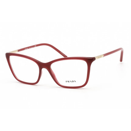 Prada Women's Eyeglasses - Transparent Burgundy Rectangular Frame | 0PR 08WV 2BM1O1 ,