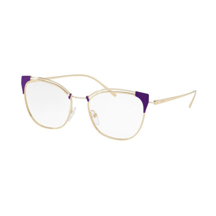 Prada Women's Eyeglasses - Violet and Pale Gold Cat Eye Frame | PRADA 0PR 62UV YC01O1 ,