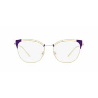Prada Women's Eyeglasses - Violet and Pale Gold Cat Eye Frame | PRADA 0PR 62UV YC01O1 ,