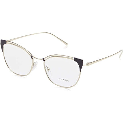 Prada Women's Eyeglasses - Violet Pale Gold Cat Eye Frame | PRADA 0PR62UV YC01O151 ,
