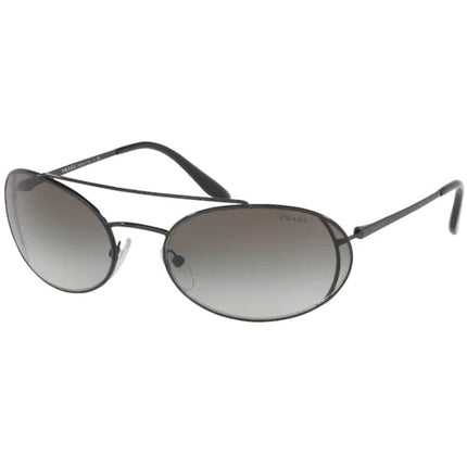Prada Women's Sunglasses - Black Metal Full Rim Oval Frame | PRADA 0PR66VS 1AB0A761 ,