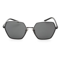 Prada Women's Sunglasses - Black Metal Geometric Frame Grey Lens | 0PR 56YS 1AB5S0 ,