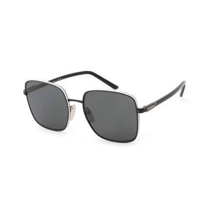 Prada Women's Sunglasses - Black White Rectangular Frame Grey Lens | 0PR 55YS 1AB5S0 ,