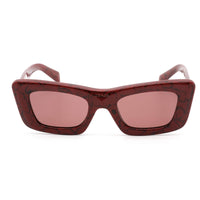 Prada Women's Sunglasses - Bordeaux Cat Eye Frame Dark Violet Lenses | 0PR 13ZS 15D08S ,