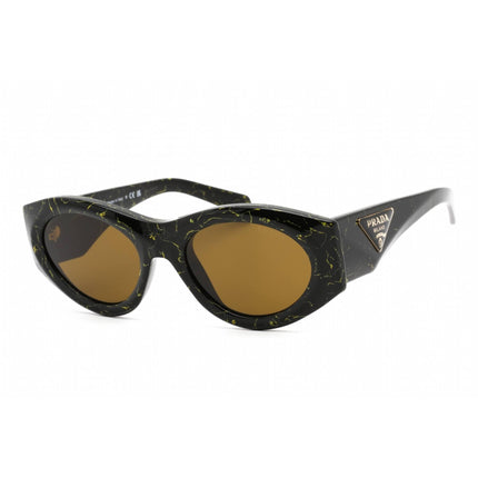 Prada Women's Sunglasses - Full Rim Black Yellow Marble Cat Eye | 0PR 20ZS 19D01T ,