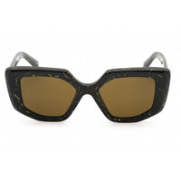 Prada Women's Sunglasses - Full Rim Black Yellow Marble Plastic | 0PR 14ZS 19D01T ,