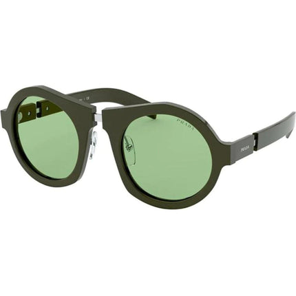 Prada Women's Sunglasses - Full Rim Green Round Shape Frame | PRADA 0PR10XS 5401G250 ,