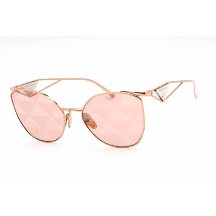 Prada Women's Sunglasses - Full Rim Pink Gold Metal Cat Eye Frame | 0PR 50ZS SVF05T ,