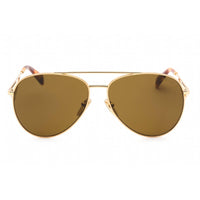 Prada Women's Sunglasses - Gold Aviator Shape Frame Dark Brown Lens | 0PR 73ZS 5AK01T ,
