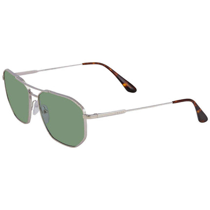 Prada Women's Sunglasses - Green Lens Silver Metal Full-Rim Frame | 64XS-1BC02D60 ,