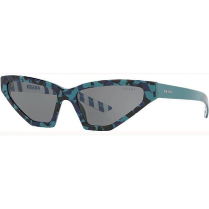 Prada Women's Sunglasses - Grey Lens Camouflage Green Frame | PRADA 0PR12VS 4456Q057 ,