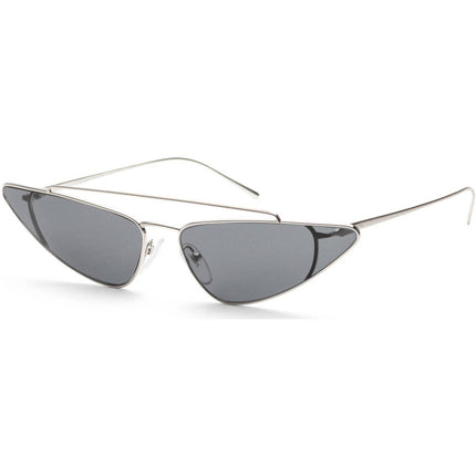 Prada Women's Sunglasses - Grey Lens Silver Cat Eye Frame | PRADA 0PR63US 1BC5S068 ,
