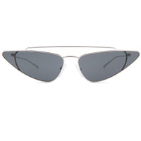Prada Women's Sunglasses - Grey Lens Silver Cat Eye Frame | PRADA 0PR63US 1BC5S068 ,