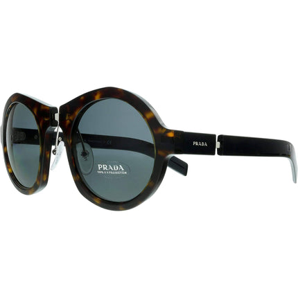 Prada Women's Sunglasses - Havana Round Frame Grey Lens | PRADA 0PR10XS 2AU5S050 ,