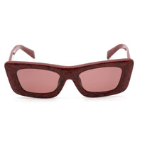 Prada Women's Sunglasses - Red Marble Frame Dark Violet Frame | 0PR 13ZSF 15D08S ,