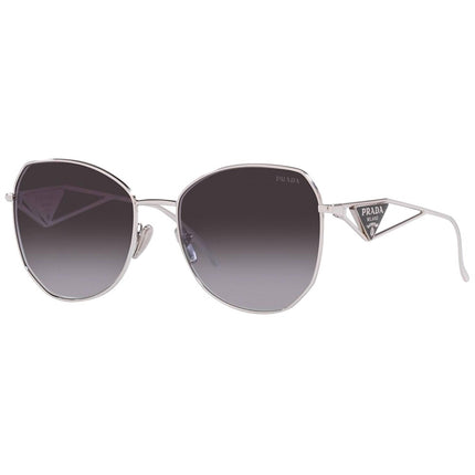 Prada Women's Sunglasses - Silver Butterfly Frame Grey Gradient Lens | 57YS 1BC5D1 ,