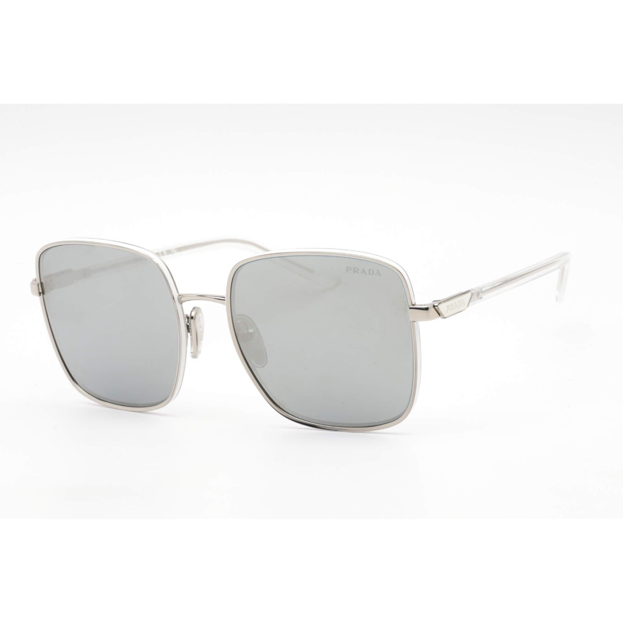 Prada Women's Sunglasses - Silver Frame Blue Mirrored Silver