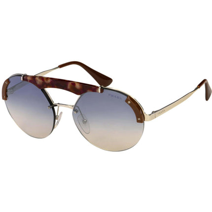 Prada Women's Sunglasses - Silver Pink Havana Brown Frame | PRADA 0PR 52US C135R037 ,