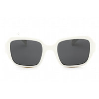 Prada Women's Sunglasses - Talc Rectangular Frame Dark Grey Lens | 0PR 28ZS 17K08Z ,