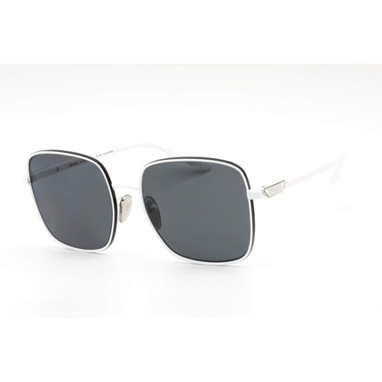 Prada Women's Sunglasses - White Dark Frame Grey Polarized Lens | 0PR 55YS 4615Z1 ,