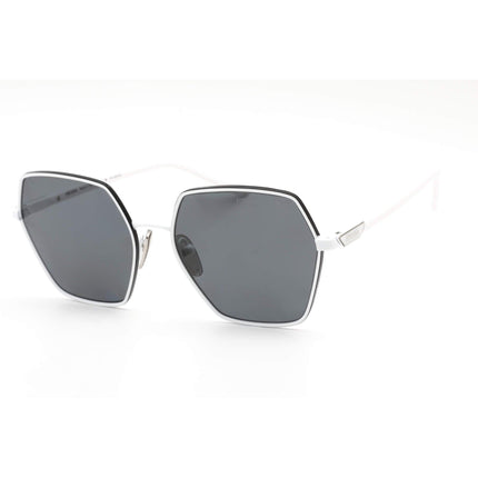 Prada Women's Sunglasses - White Frame Polarized Dark Grey Lens | 0PR 56YS 4615Z1 ,