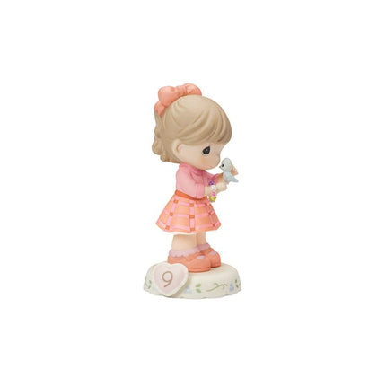 Precious Moments Growing Grace Age Nine Brunette Porcelain Figurine ,