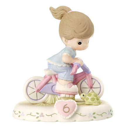 Precious Moments Growing Grace Age Six Brunette Porcelain Figurine ,