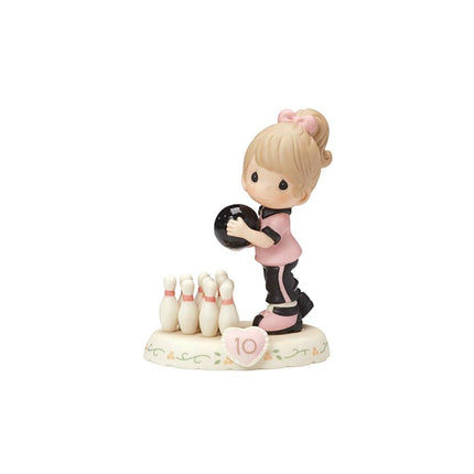 Precious Moments Growing Grace Age Ten Brunette Porcelain Figurine ,