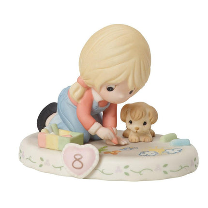 Precious Moments Growing in Grace Age Eight Porcelain Figurine ,