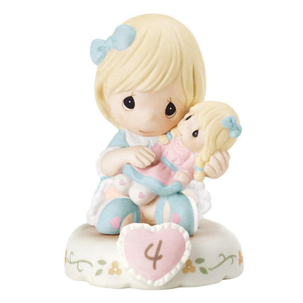 Precious Moments Growing in Grace Age Four Porcelain Figurine ,