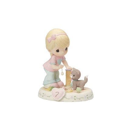 Precious Moments Growing in Grace Age Seven Porcelain Figurine ,