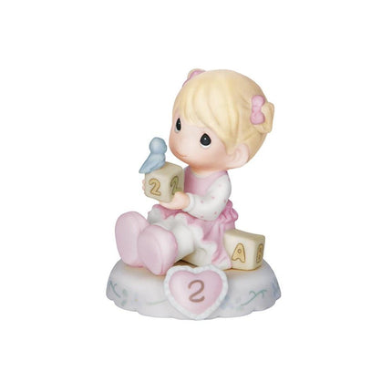 Precious Moments Growing in Grace Age Two Porcelain Figurine ,