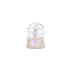 Precious Moments Pink Jesus Loves Me Musical Snow Globe