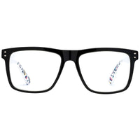 Prive Revaux Unisex Eyeglasses - Blue Light Lens Square | The Mentor-Caviar Black ,