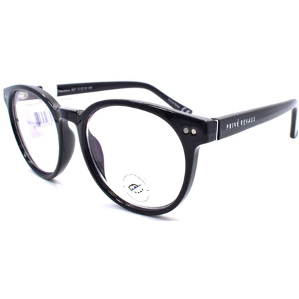 Prive Revaux Unisex Eyeglasses - Caviar Black Round Frame | Theodore Caviar Black ,