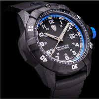 Protek Unisex Quartz Watch - Dive Series Blue and Black Dial Rubber Strap | 1003 ,