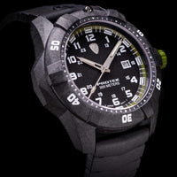 Protek Unisex Quartz Watch - Dive Series Green and Black Dial Rubber Strap | 1005 ,